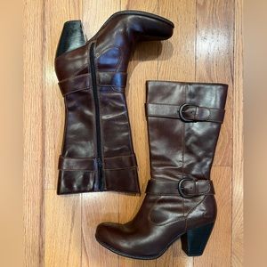 B.O.C. Brown Leather Boots 7.5